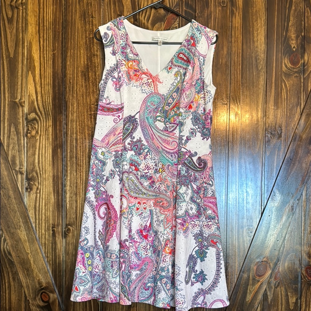 Paisley Print Sleeveless Dress
